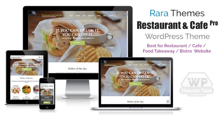 RaraThemes - Download Restaurant And Cafe Pro WordPress theme for restaurant, cafe, bistro and food services website