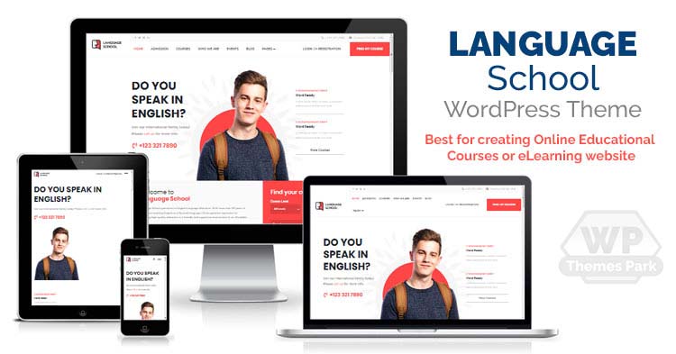Themeum - Download Language School WordPress LMS theme best for schools, coaching classes, clubs and language institutes