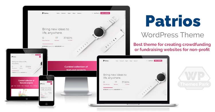 Themeum - Download Patrios theme for fundraising / crowdfunding campaigns of orphanages, schools, non-profit organizations, charity and other fundraising institutes