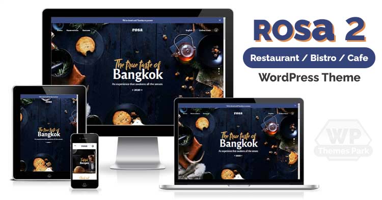 Rosa 2 - the best-selling restaurant cafe bistro WordPress theme