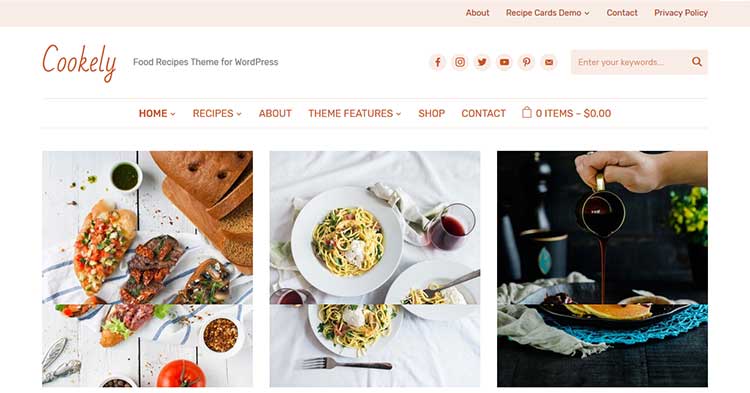 Download Cookely Recipe Food Blog Theme now!