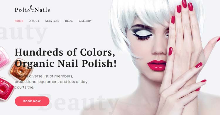 Download Poli Nails Nail Salon WordPress Theme Now!