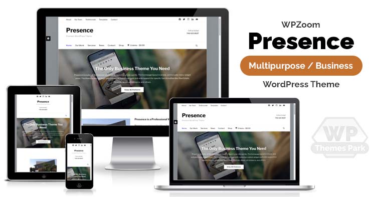 WPZoom - Download Presence Multipurpose Business WordPress Theme