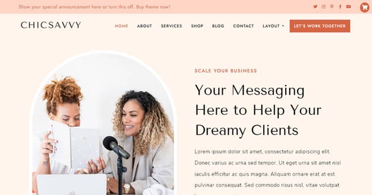 Download ChicSavvy Business Coaches WordPress Theme Now!